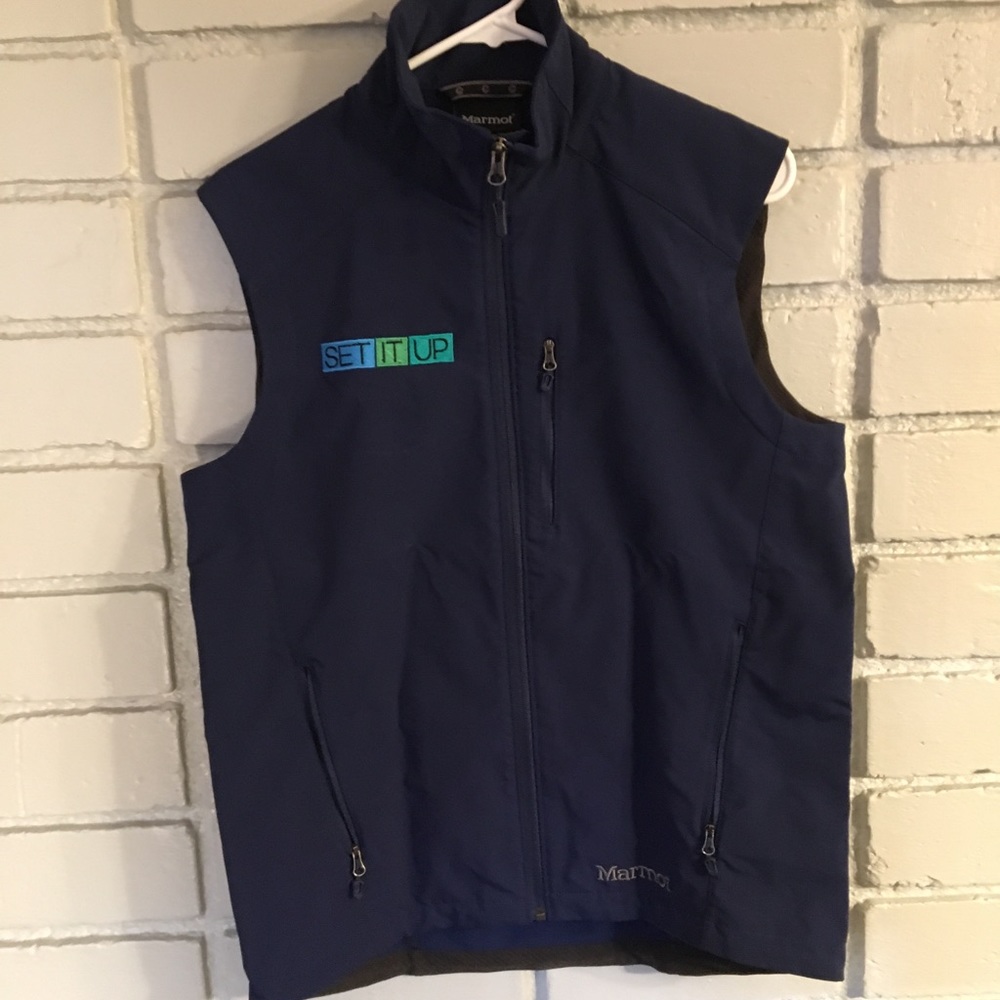Marmot Blue Vest with embroidered logo